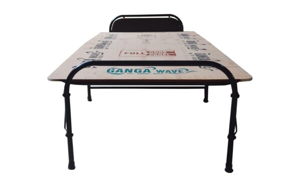 AARAM CHARPAI UDYOG Plywood Folding Bed with Head Support 3×6 Ft | Single Portable Bed for Indoor & Outdoor Use (Brown)